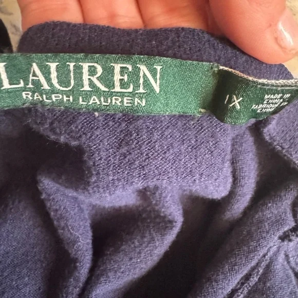 Lauren Ralph Lauren Navy V-Neck Sweater Dress - Picture 6 of 6